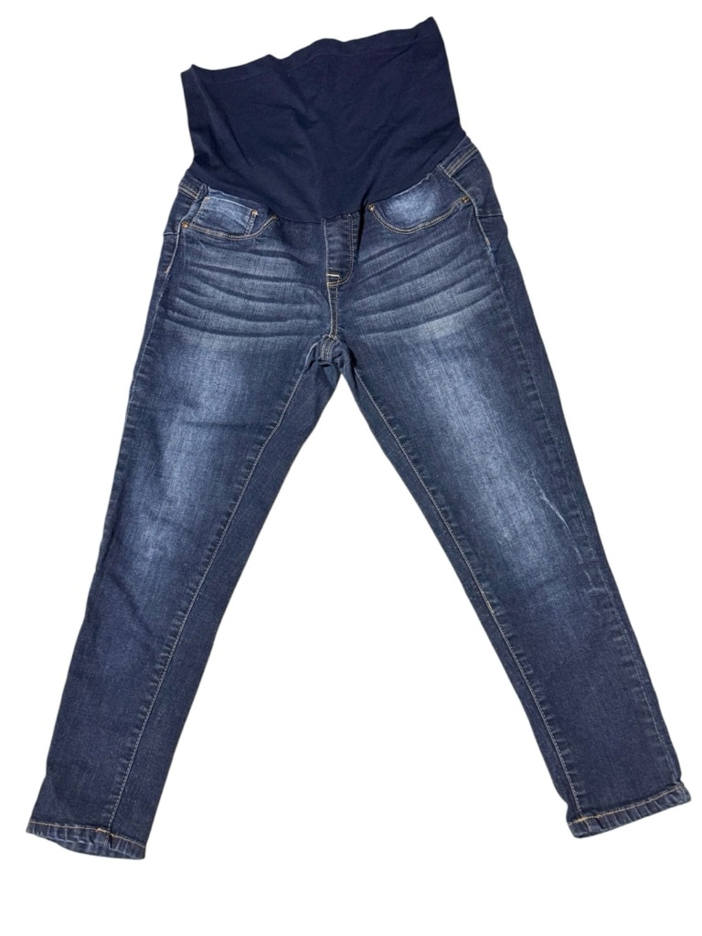Maternity blue jeans bella vida women’s small|Elastic belly comfortable fabric